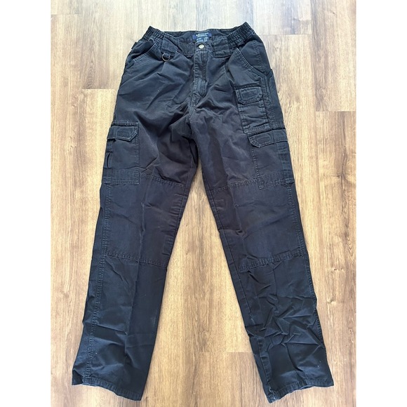 5.11 Tactical Utility‎ Pants 30x34 Black Cargo 100% Cotton Workwear Durable Duty - Picture 1 of 6